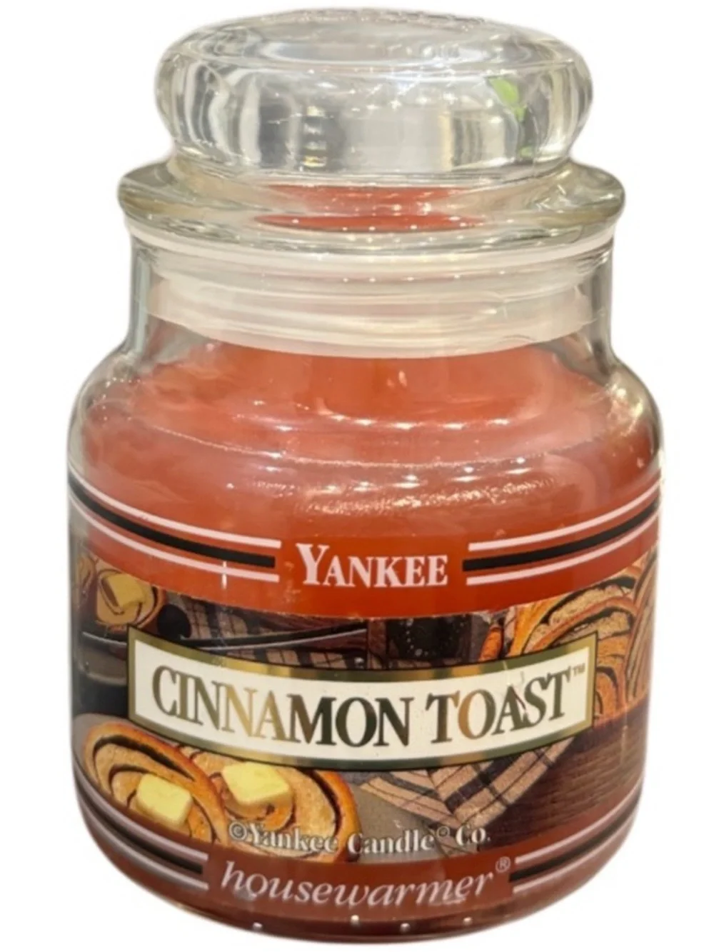 RARE Vintage Yankee Candle Cinnamon Toast 3.7oz Black Band Housewarmer HTF NEW